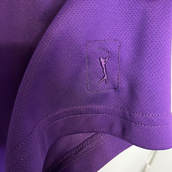 PGA Tour Men's Polo Golf Airflux Purple Short Sleeve Shirt Small New Without Tag - Picture 4 of 7